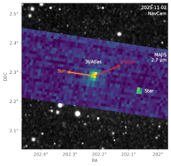 Lire la suite à propos de l’article MAJIS détecte l’activité de l’objet interstellaire 3I/ATLAS